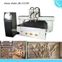 1325 wood cnc router with double head heavy duty frame
